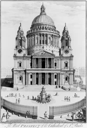 Prospetto occidentale della Cattedrale di San Paolo, inciso da R. Parr